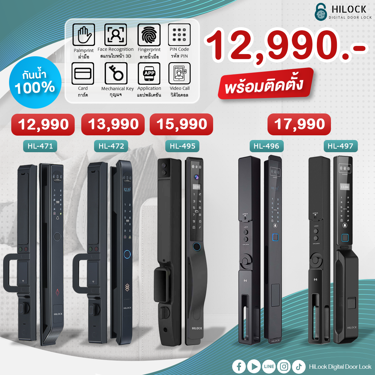 Series 8xx digital door lock ประตู ดิจิตอล
